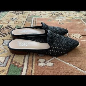 Black flat mules- Franco Sarto